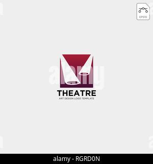 theater mask actor logo template vector icon element - vector Stock Vector
