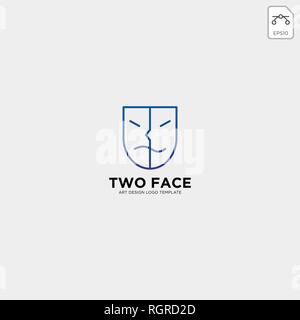 theater mask actor logo template vector icon element - vector Stock Vector