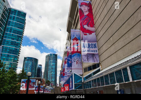 Rogers Centre multi purpose stadium home of major league baseball team the Toronto Blue Jays, Downtown Toronto, Ontario, Canada Stock Photo