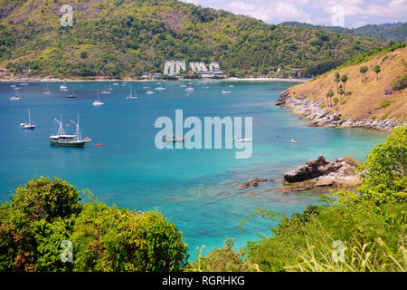 Blick auf Nai Harni Beach, Phuket, Thailand Stock Photo