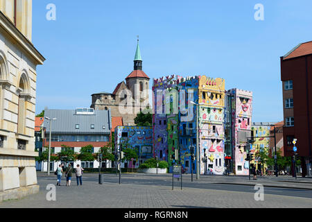 Happy Rizzi House, Ackerhof, St Magnus Quarter, Braunschweig, Lower Saxony, Germany, Magni Quarter, Magniviertel, Brunswick Stock Photo