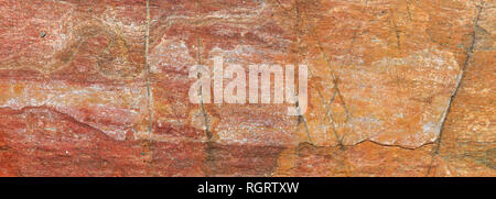 Natural stone background texture, red, orange color, banner, detail Stock Photo