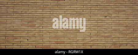 Bricks wall background texture, beige, yellow color, cement, clay. Vintage wall, aged, banner Stock Photo