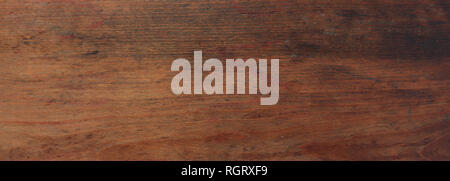 Wood dark brown board background, texture. Wooden burnt plank, floor or wall, banner Stock Photo