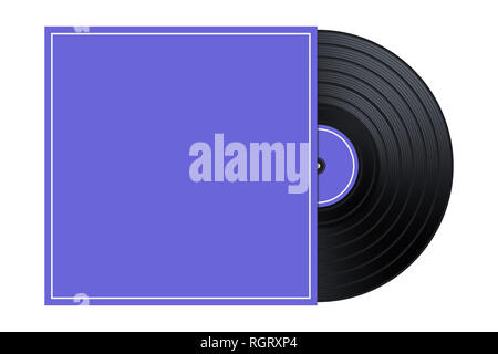 Music Label Audio Vinyl in the Box / Cover Mockup / Template Illustration Vintage Retro Elegant Blank Space Stock Photo