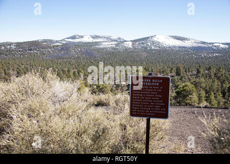 Cinder hills overlook at sunset crater national park arizona Stock Photo