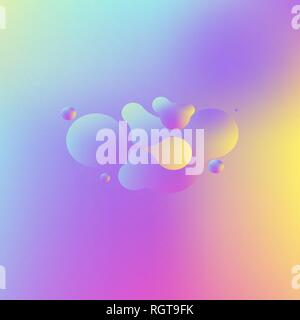 Abstract geometric shapes. Liquid gradient banners isolated on white. Fluid vector background. Gradient geometric banners with flowing liquid shapes Stock Vector