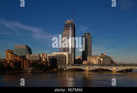 The view of London's city hall and modern skyscrapers . Stock Photo