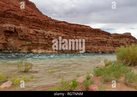 The Paria Riffle near Lee's Ferry, Colorado River, Glen Canyon Recreation Area, Arizona, United States. Stock Photo