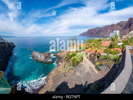 Beautiful landscape over Atlantic coast and ocean on Puerto de Santiago in Tenerife island, Canary - Spain Stock Photo