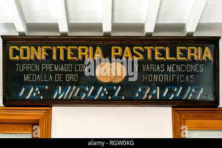 MENORCA-MAY 30:shop sign in Ciutadella,Menorca,May,30,2013. Stock Photo