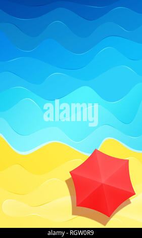 Summer beach abstract background. Top view. Stock Photo