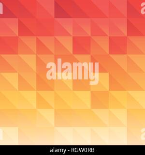 Triangle background red orange saturated color. Beautiful juicy vector pattern Stock Vector