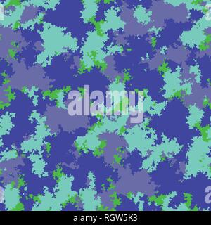Fashion camo design. Color clouds seamless pattern vector. Trendy camouflage fabric pattern. Stock Vector