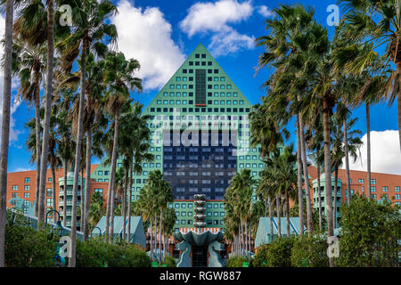 The Walt Disney World Dolphin is a resort hotel designed by architect Michael Graves, Bay Lake, Florida, USA. Stock Photo