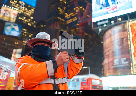 public safety officer in Times Square, NYC New York City US, USA Stock ...