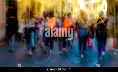 Long Exposure Concept Photograph In The Streets Of Italy Stock Photo