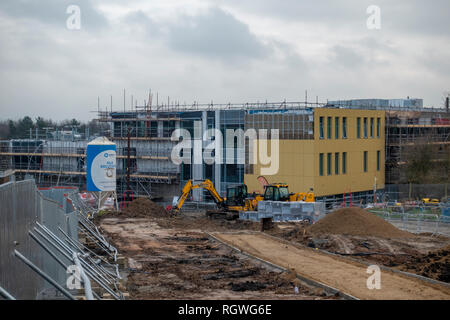 The new Castlebrook High School building under construction in Unsworth Bury