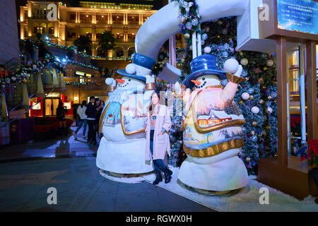 HONG KONG - CIRCA NOVEMBER, 2016: Christmas decorations at 1881 Heritage. Stock Photo