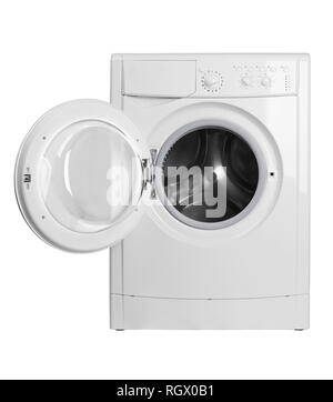 Washing machine isolated on white background Stock Photo