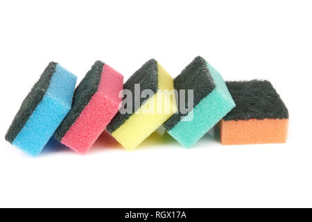 sponge for washing dishes isolated on white background Stock Photo