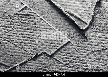 Painting brush strokes on a gray background. Close-up. Basis for web design, decor, text Stock Photo