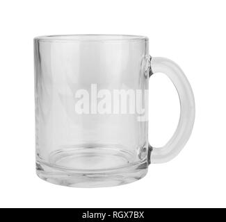 Empty glass cup isolated on white background Stock Photo