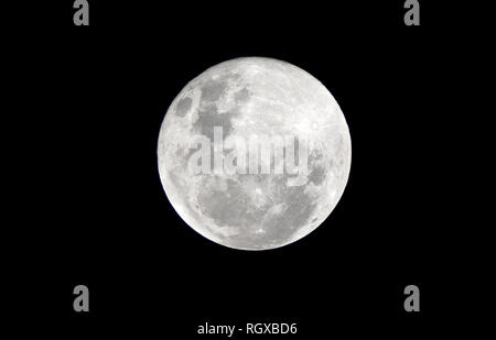 Full moon on the dark night Stock Photo