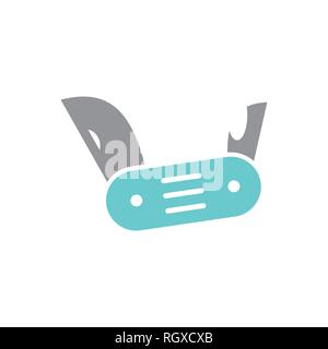 Folding knife icon on white background for graphic and web design, Modern simple vector sign. Internet concept. Trendy symbol for website design web button or mobile app. Stock Vector