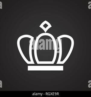 Crown set on black background for graphic and web design, Modern simple vector sign. Internet concept. Trendy symbol for website design web button or mobile app. Stock Vector