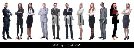 Large group of business people. Isolated over white. Stock Photo