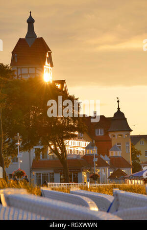 Kuhlungsborn in the evening light, district of Rostock, Germany, Europe Stock Photo