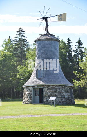 Windmill on Ministers Island Stock Photo