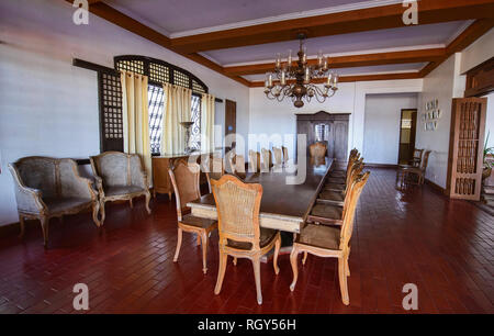 Interior of the Malacañang of the North Palace, Ferdinand Marcos former summer home, Paoay, Ilocos Norte, Philippines Stock Photo