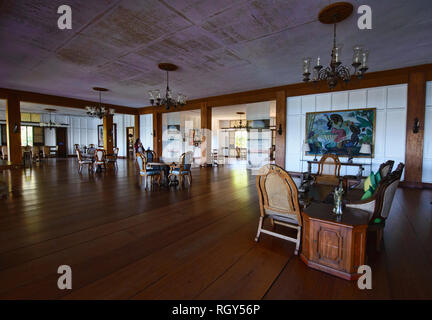 Interior of the Malacañang of the North Palace, Ferdinand Marcos former summer home, Paoay, Ilocos Norte, Philippines Stock Photo