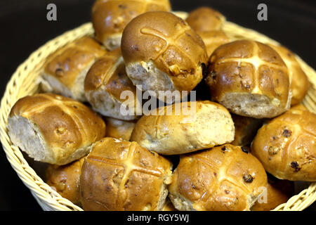 hot cross bun Stock Photo
