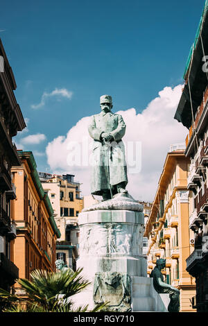 Naples, Campania, Italy. Monument Of King Umberto I Who Ruled Italy From 1878 To 1900. Stock Photo
