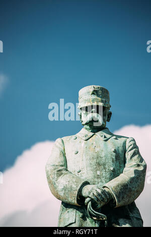 Naples, Campania, Italy. Monument Of King Umberto I Who Ruled Italy From 1878 To 1900. Close Up. Stock Photo