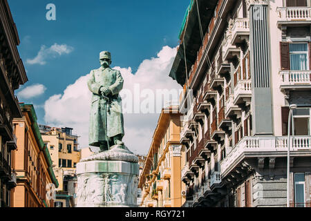 Naples, Campania, Italy. Monument Of King Umberto I Who Ruled Italy From 1878 To 1900. Stock Photo