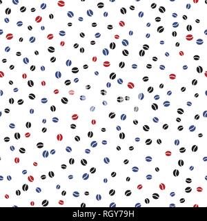 Coffee beans. Seamless pattern background. Abstract vector illustration. Stock Vector