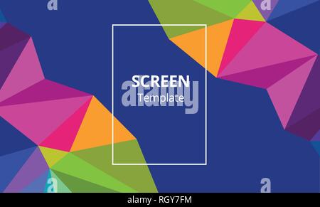 Multicolor polygonal illustration, which consist of triangles. Triangular design for your business. Rainbow, spectrum image. Stock Vector