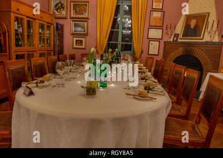 table set with elegance for marriage Stock Photo