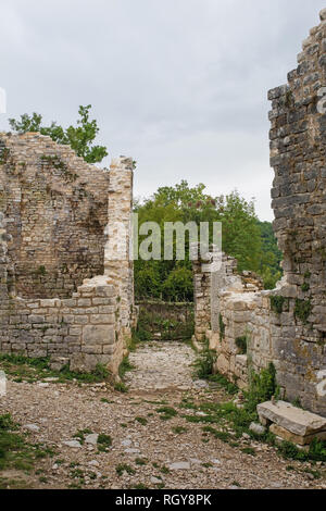 Dvigrad, an abandoned medieval town in central Istria, Croatia, which was inhabited until the eighteenth century Stock Photo