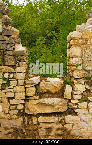 Dvigrad, an abandoned medieval town in central Istria, Croatia, which was inhabited until the eighteenth century Stock Photo