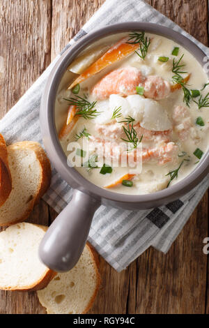 Fiskesuppe classic Norwegian creamy fish soup with a whole salmon ...