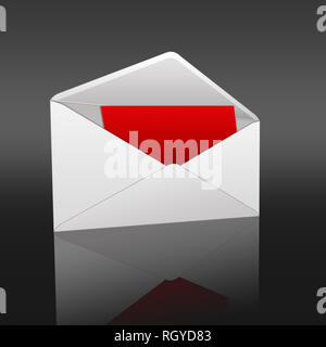 High resolution image  letter. 2d illustration over  black backgrounds. Stock Photo