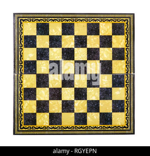 wooden chessboard isolated on a white background Stock Photo