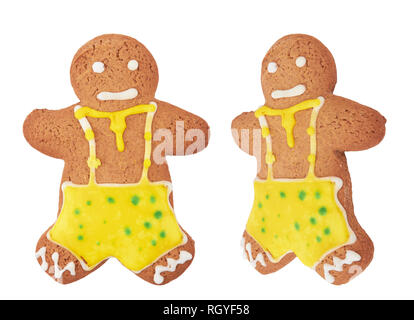 Gingerbread man isolated on a white background Stock Photo