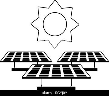 solar panel clipart black and white