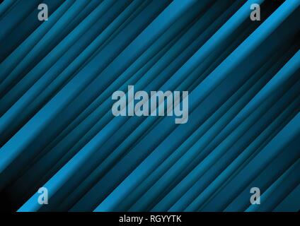 Dark blue abstract diagonal stripes vector background Stock Vector